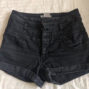 Black high waisted shorts